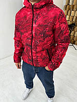Мужская красная теплая куртка.7-365 высокое качество L