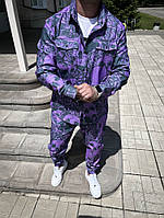 Фиолетовый мужской класический костюм. Рубашка+штаны 52-018 высокое качество
