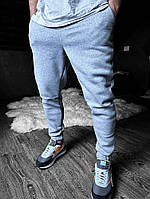 Светлые мужские теплые спортивные штаны. 12-177 высокое качество