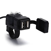 USB зарядний пристрій на 2 порти для мотоцикла Digital Lion MC01, з кріпленням на кермо US, код: 6859307