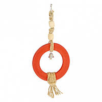 Кольцо на веревке с колокольчиком, дерево (A-008935)