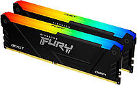 ОЗУ Kingston DDR4 16GB (2x8GB) 3200Mhz FURY Beast RGB Black (KF432C16BB2AK2/16)