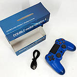 Джойстик DOUBLESHOCK для PS 4, бездротовий ігровий геймпад PS4/PC акумуляторний джойстик. VA-743 Колір синій, фото 3