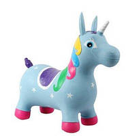 Детский резиновый прыгун Пони музыкальный фиолетовый голубой PRIGUN8