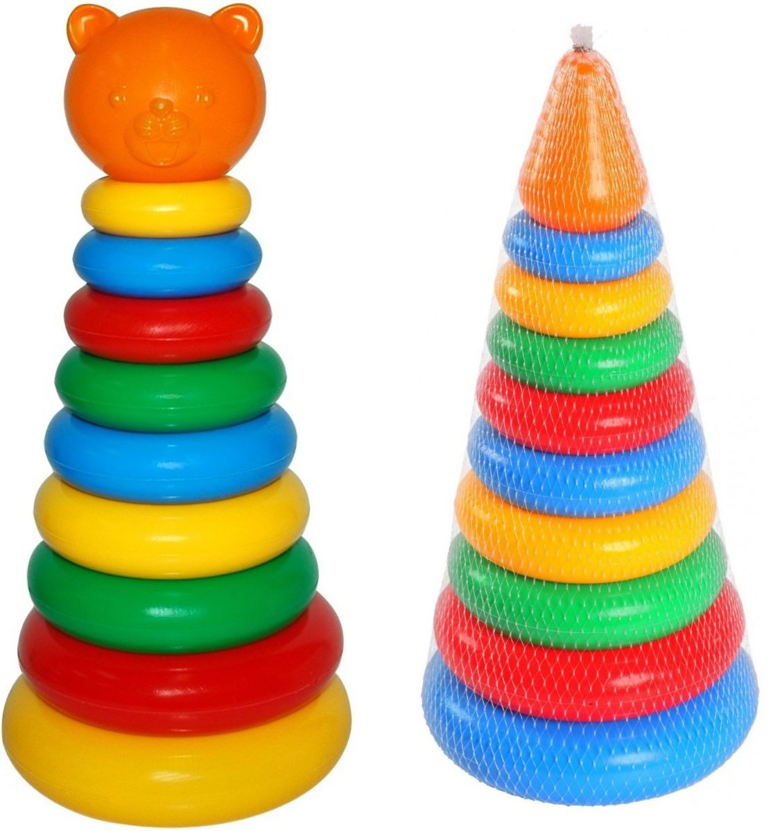 Пірамідка пластикова, 30 см, 11 елементів, Wader 39103, фото 1