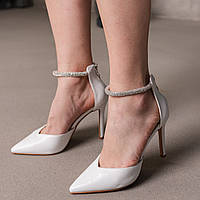 Женские туфли Evelyn 3929 40 размер 25,5 см Белые e.m