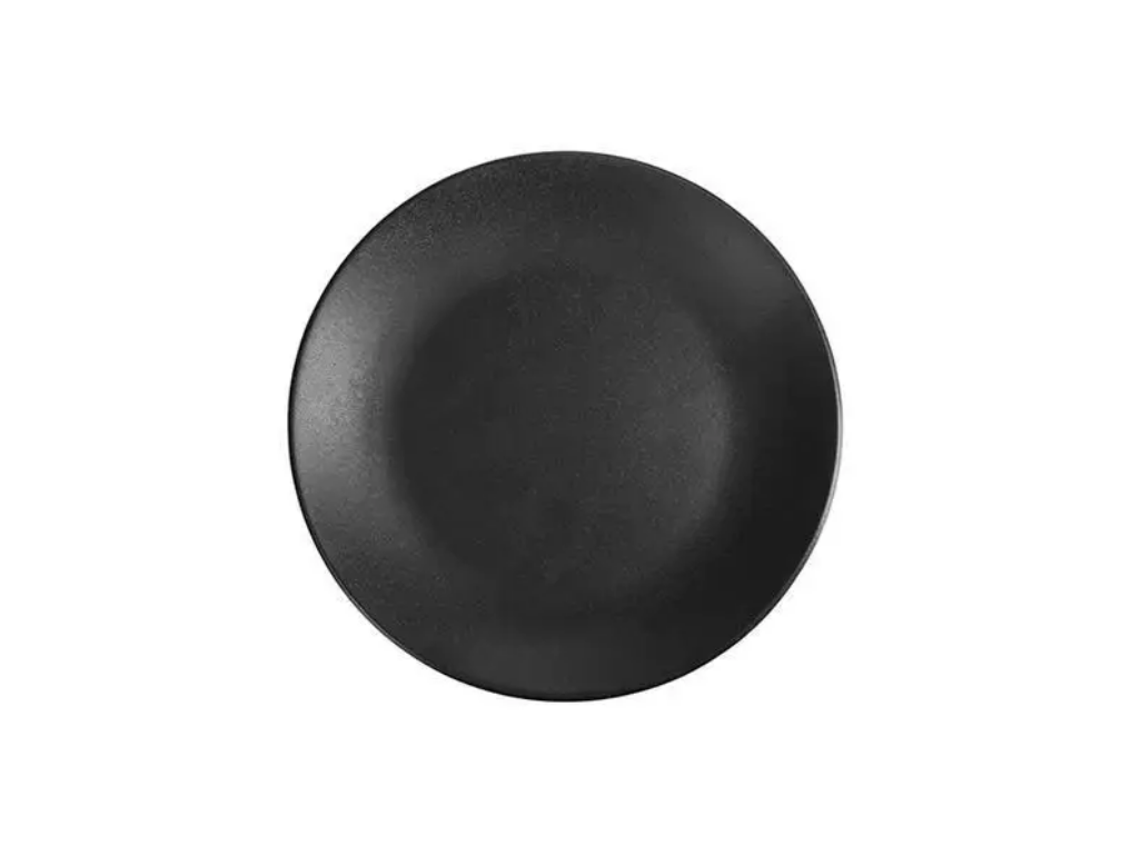 Тарілка дрібна кругла Black порцелянова Porland 180 мм 187618/Bl, фото 1