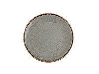 Тарелка мелкая круглая Dark Grey фарфоровая Porland 180 мм 187618/DG