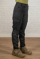 Тактические военные черные штаны ripstop форменные армейские женские брюки летние всу рип стоп уставные