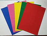 Набір кольорового флокованого паперу А4 / 5 кольорів / Односторонній кольоровий бархатний папір, фото 3