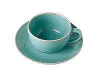 Porland 222105/T Набір чашка 207 мл із блюдцем 15 см для чаю Turquoise порцеляна