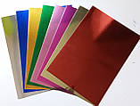 Набір кольорового ПЕТ картону А4 / 8 кольорів / Односторонній кольоровий металізований фольгований картон, фото 3