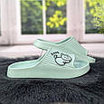 Шльопанці сланці жіночі піна м'ятні з котиком 4411, фото 3