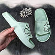 Шльопанці сланці жіночі піна м'ятні з котиком 4411, фото 5