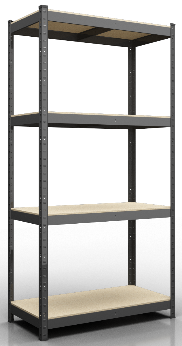 Стелаж 160x90x30см 4 полки металевий фарбований збірний