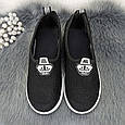 Мокасини жіночі текстильні сліпони К&G чорні 2201, фото 5