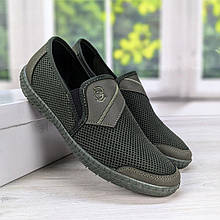 Мокасини чоловічі літні сітки хакі Dago Style 3243_2