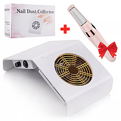 Витяжка для манікюру SIMEI 858-2А на 40W + Подарунок Апарат для педикюру Flawless Pedi / Манікюрна витяжка