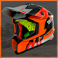 Шлем MT Falcon MX802 Arya A4 Fluo Orange/Black, S