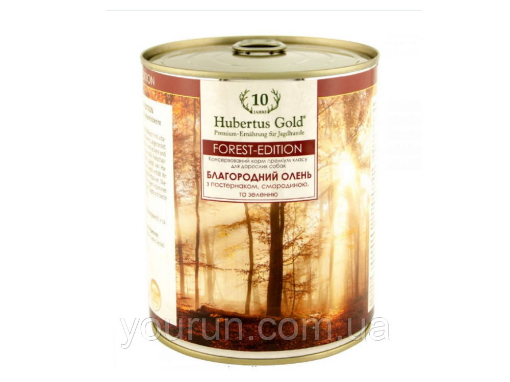 Hubertus Gold (Хубертус Голд) – Консервований корм для дорослих собак (оленіна/пастернак/смородина) 800 гр, фото 1