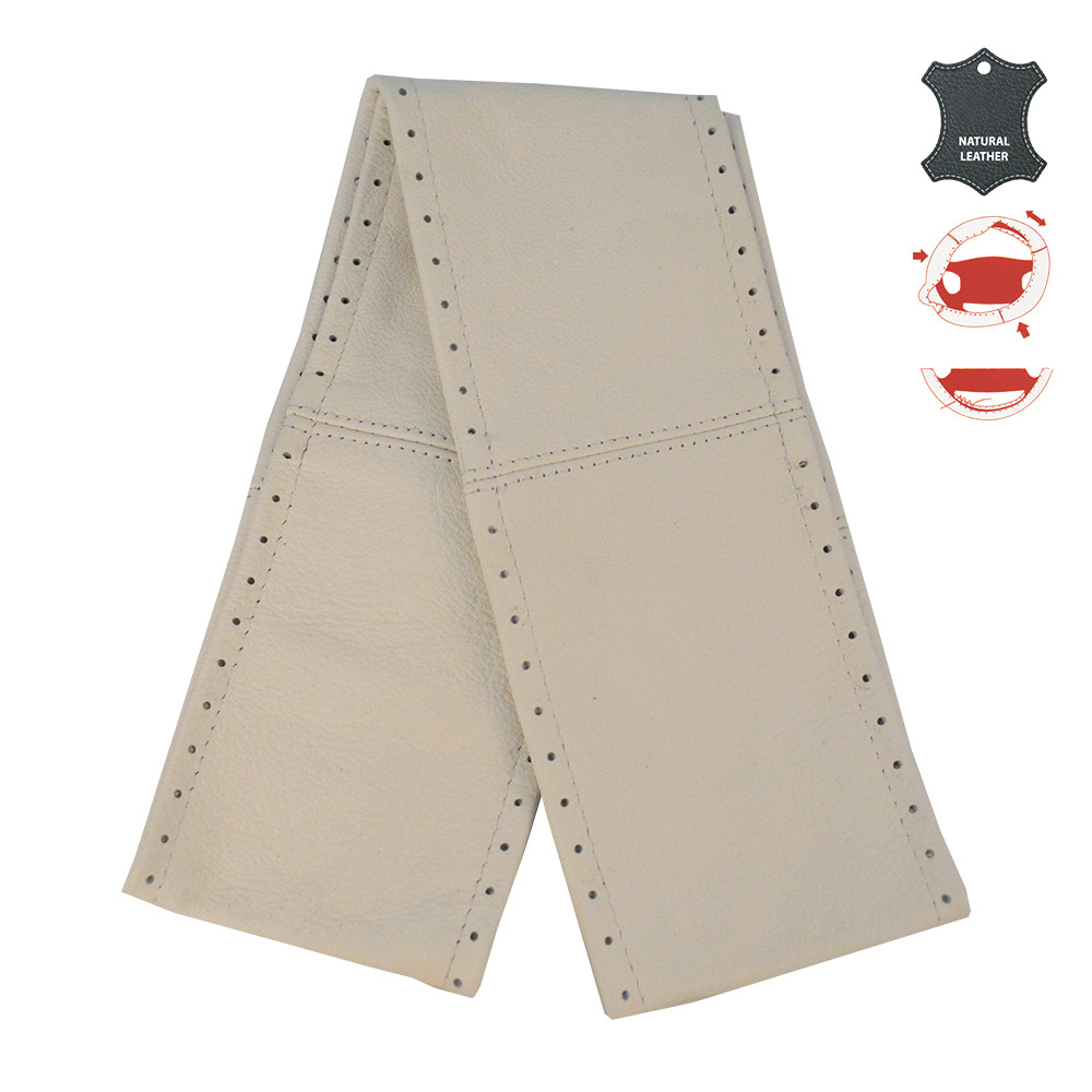 Оплетення керма Elegant шкіра "преміум" колір білий розмір M 37-38 см EL 105 112