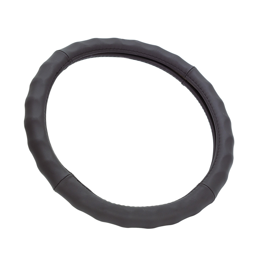 Чохол на кермо S чорний гладка шкіра і масажер Elegant Plus EL 105630, фото 1