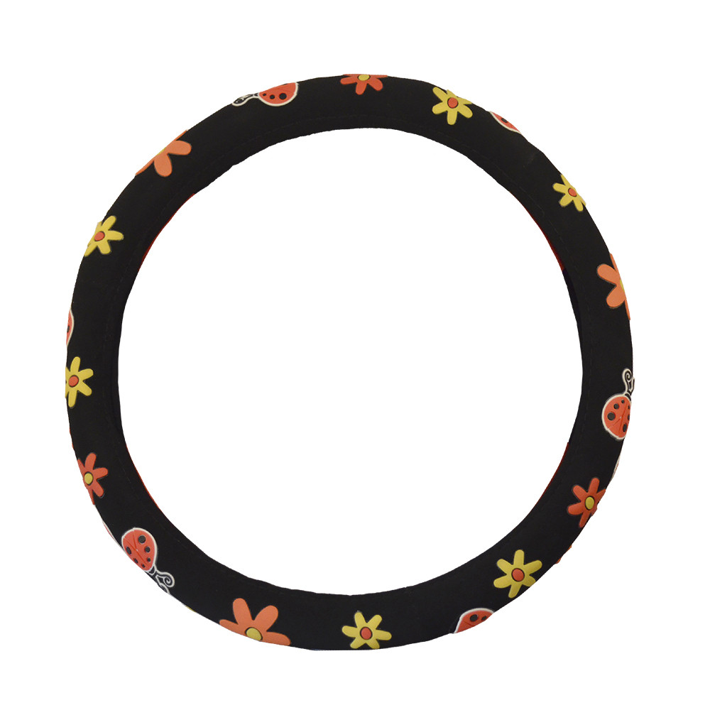 Чохол на руль з квітами та сонечками (beetle) розмір М Elegant Plus EL 105515