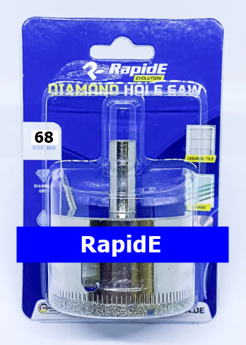 Коронка по плитці та склу 68 мм RAPIDE DIAMOND HOLE SAW, фото 1