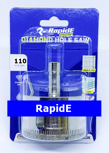 Коронка по плитці та склу 110 мм RAPIDE DIAMOND HOLE SAW, фото 1