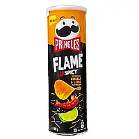 Чипсы острый чили и лайм Pringles Flame Spicy Chilli&Lime 160г Польша