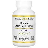 French Grape Seed Extract 100 mg California Gold Nutrition, 120 капсул