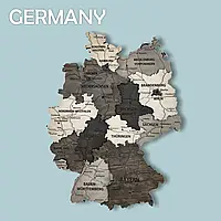 Деревянная 3D карта Германии