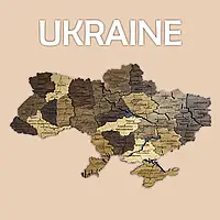 Деревянная 3D карта Украины 136х200