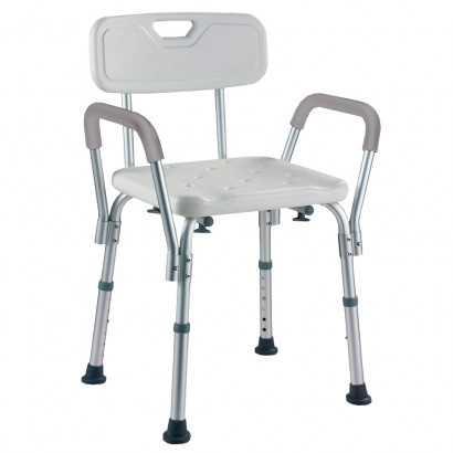 Стілець для ванної та душу зі спинкою та поручнями OSD-QA10, фото 1