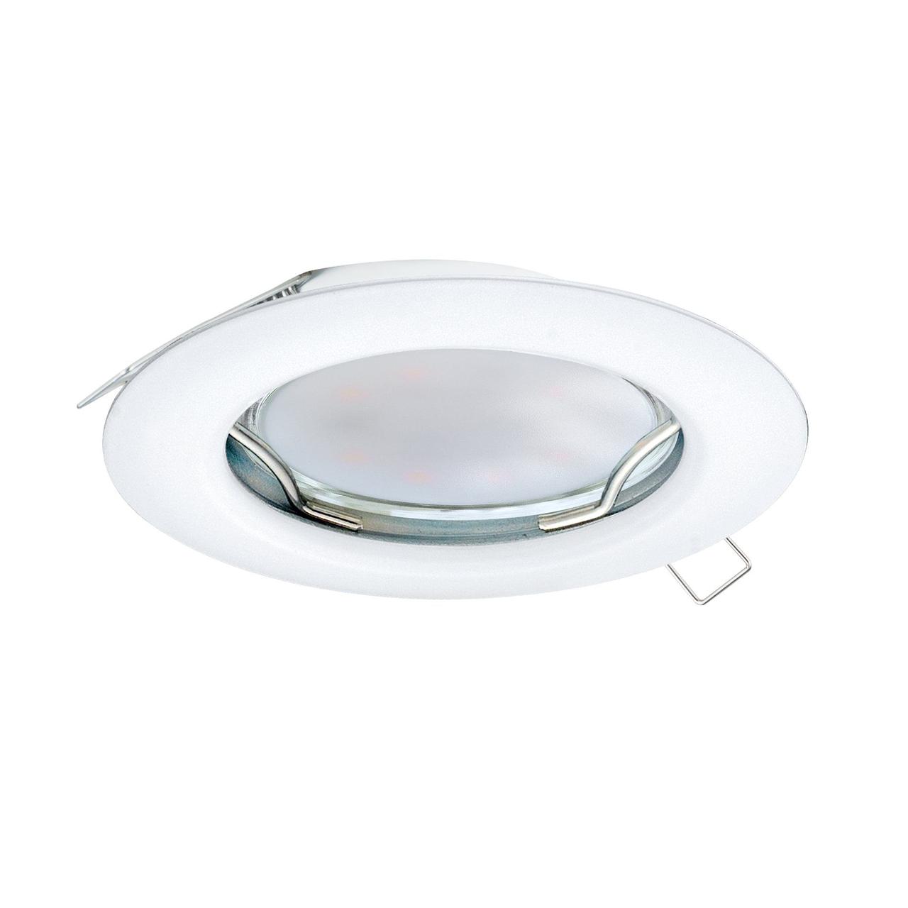 Точковий вбудований LED світильник 2.8Вт сталь білий 7.8х11.5 см