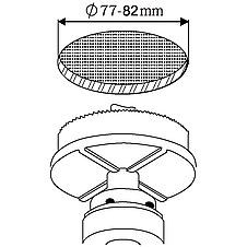 Точковий вбудований LED світильник 5Вт алюміній матовий алюмінієвий 10х7.9 см, фото 3