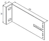 Кронштейн алюминиевый KMD L210*100*40МS