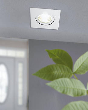 Точковий вбудований LED світильник алюмінієвий білий 8.8х4.2 см, фото 2