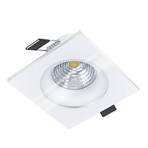 Точковий вбудований LED світильник 6Вт 4000К алюміній скло білий прозорий 8.8х8.8х5.2 см, фото 1