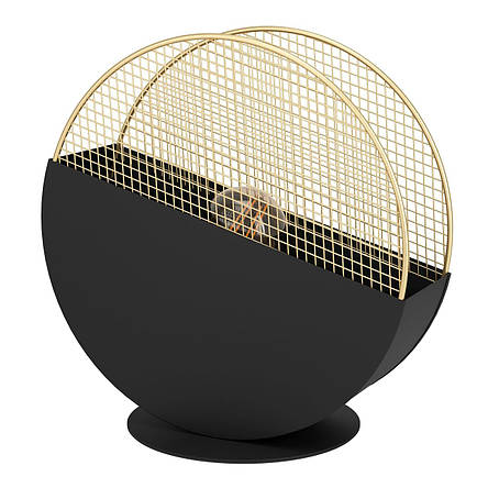 Настільна лампа металева чорна із золотом на 1 лампу Е27 28.5х28х9 см, фото 1