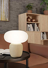 Настільна лампа керамічна скляний плафон 1 лампа Е27 30х27.5см, фото 2