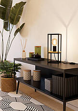 Настільна лампа металева чорна на 1 лампа Е27 35х14х14 см, фото 2