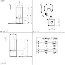Настільна лампа металева чорна на 1 лампа Е27 35х14х14 см, фото 4