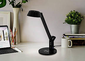Настільна лампа світлодіодна 3000К 4.8Вт пластикова чорна 40,5х30,5х17 см, фото 2
