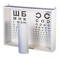 Набор таблиц для проверки зрения (Аппарат Ротта) АР-1М, Осветитель таблиц для проверки остроты зрения