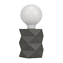 Настільна лампа на 1 плафон Е27 сірий бетон 10х12 см, фото 5