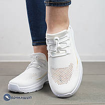 Кросівки жіночі білі сітка на літо, фото 2