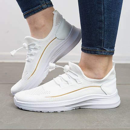 Кросівки жіночі білі сітка на літо, фото 1