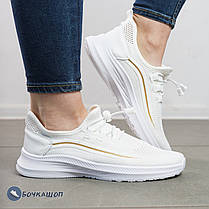 Кросівки жіночі білі сітка на літо, фото 3