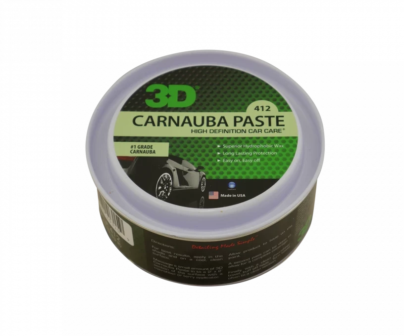 Твердий віск 3D Carnauba Paste Wax 327 г. Для гідрофобу та глянцевого блиску, фото 1